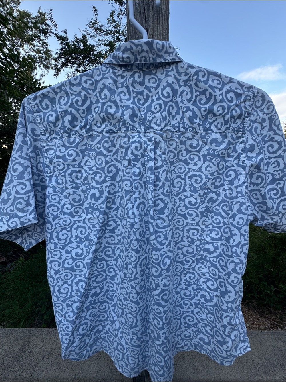 Potomac Collection Mens or Womens Floral Print Button-Up short  Sleeve Shirt XL